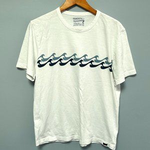 Faherty Sunwashed Organic Cotton Wave T-Shirt Size Large